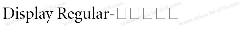 Display Regular字体转换